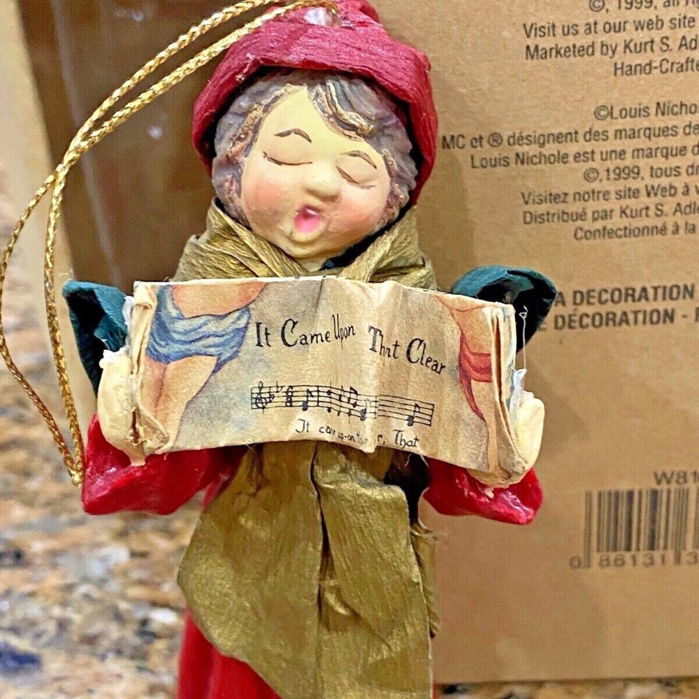 Louis Nichole Caroler Christmas Ornament 1999 Victorian Came Upon Midnight Clear